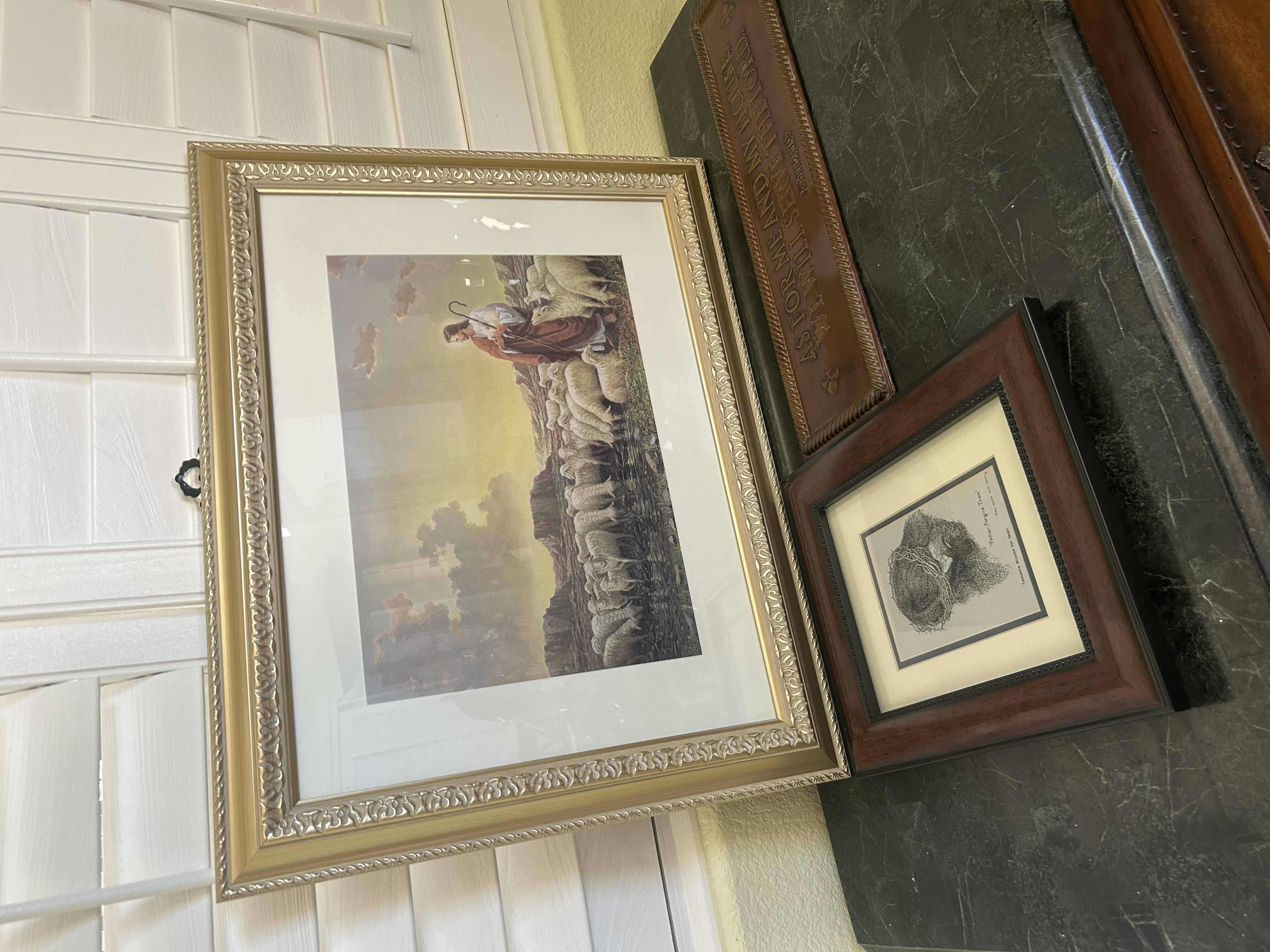Photo 1 of 3- RELIGIOUS ARTWORK & METAL SCRIPTURE