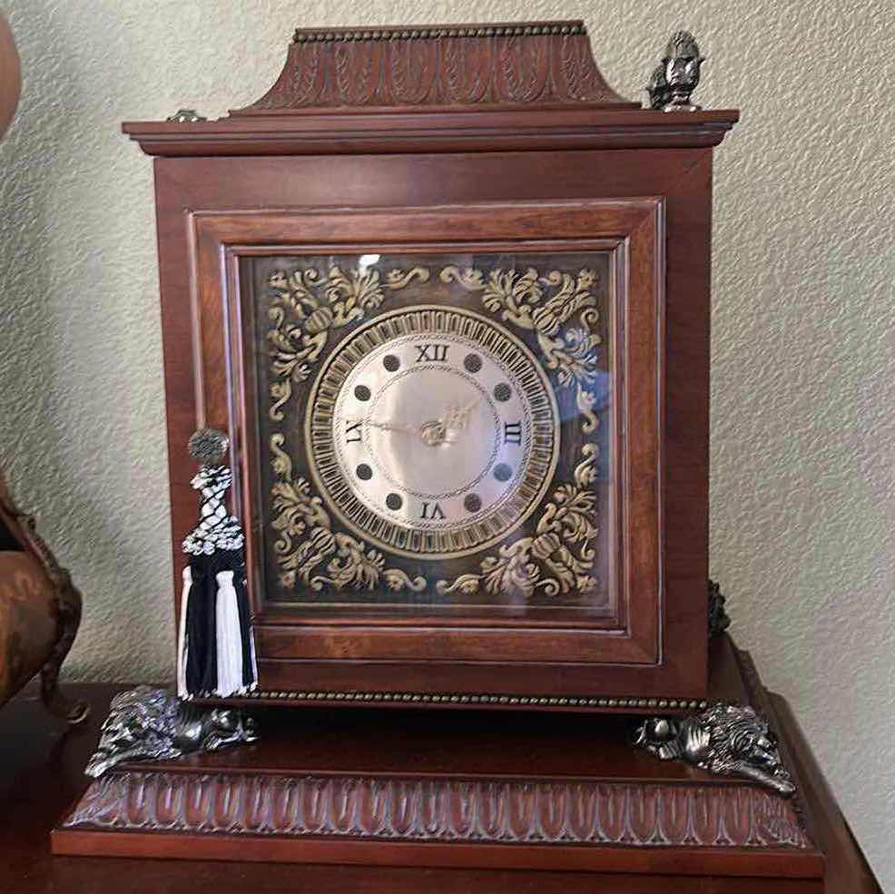 Photo 1 of BOMBAY COMPANY MANTEL CLOCK  15“ x 11“  H17“.