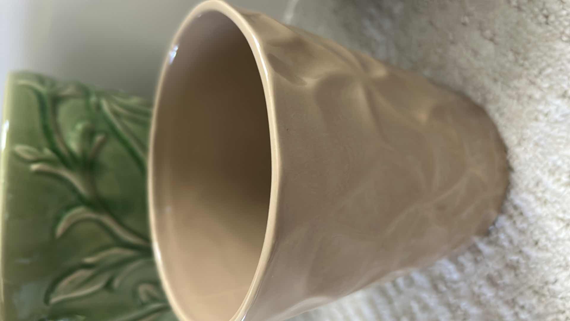 Photo 1 of 3 CERAMIC GLAZED POTS (TALLEST H8”)