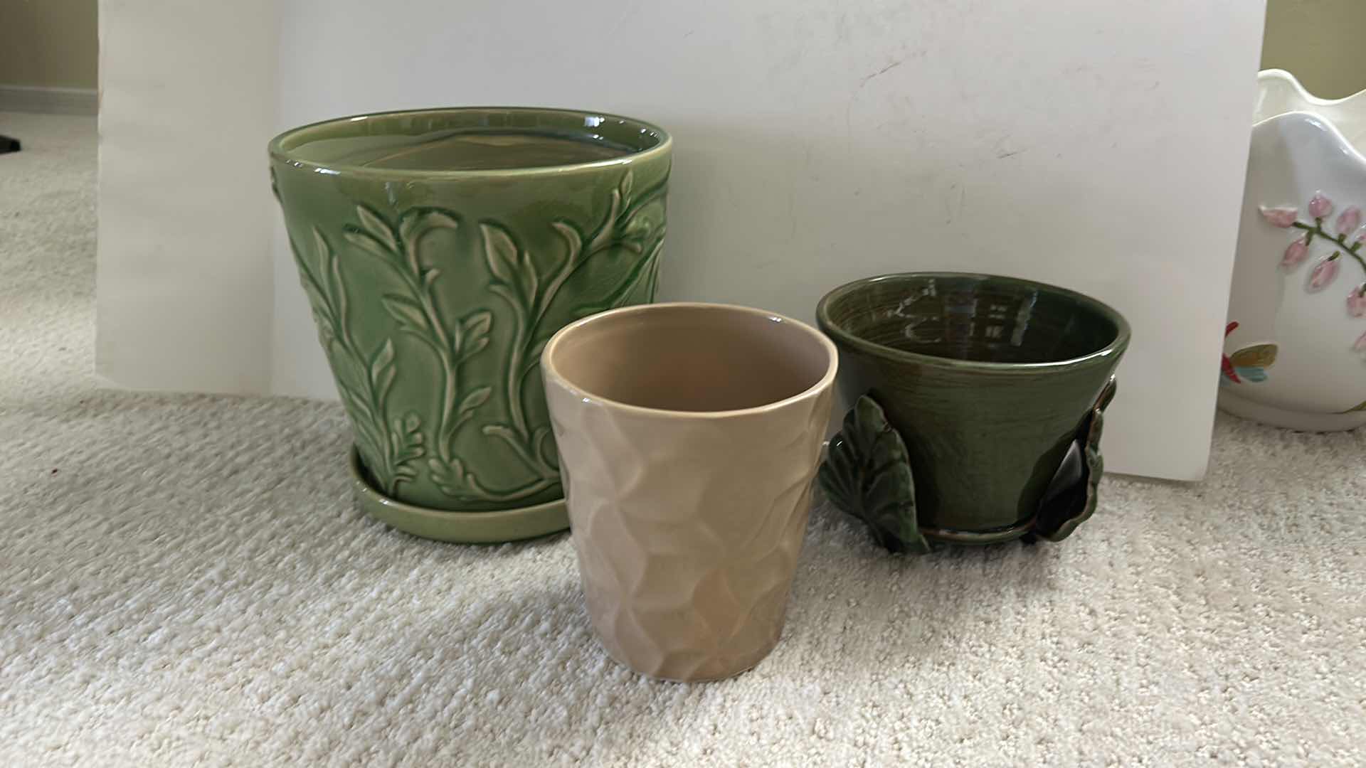 Photo 1 of 3 CERAMIC GLAZED POTS (TALLEST H8”)