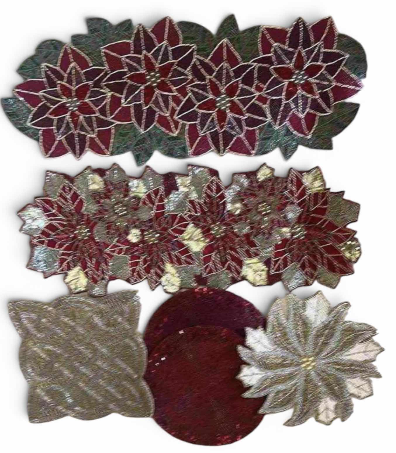 Photo 1 of HOLIDAY DECOR - 6 BEADED CHRISTMAS PLACEMENTS