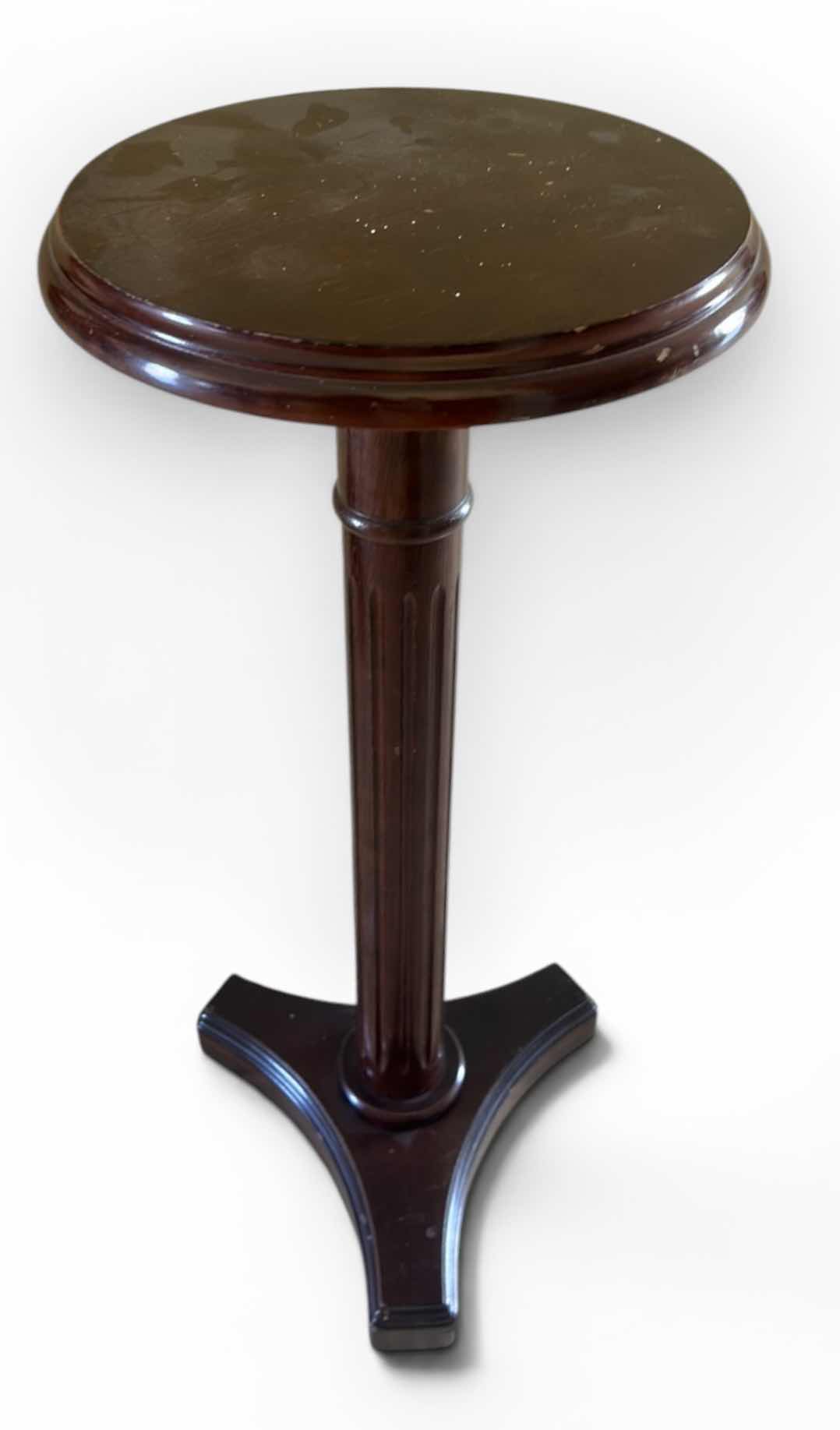 Photo 1 of DARK WOOD PLANT STAND 12” x H28”