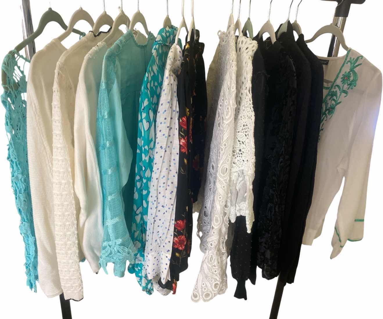 Photo 1 of 15-WOMENS TOPS SIZE MEDIUM & PETITE MEDIUM
