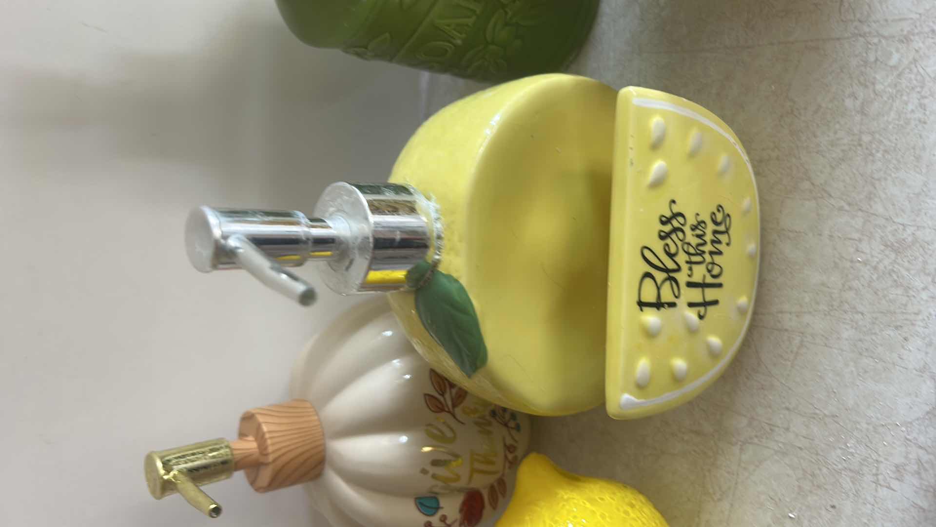 Photo 1 of SOAP DISPENSER AND LEMON ACCESSORIES
