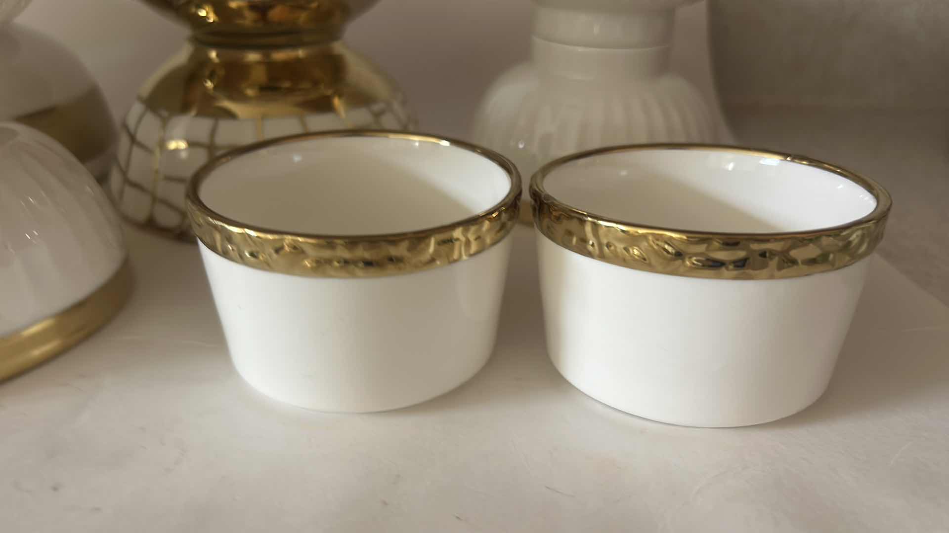 Photo 1 of 10 WHITE AND GOLD BOWLS