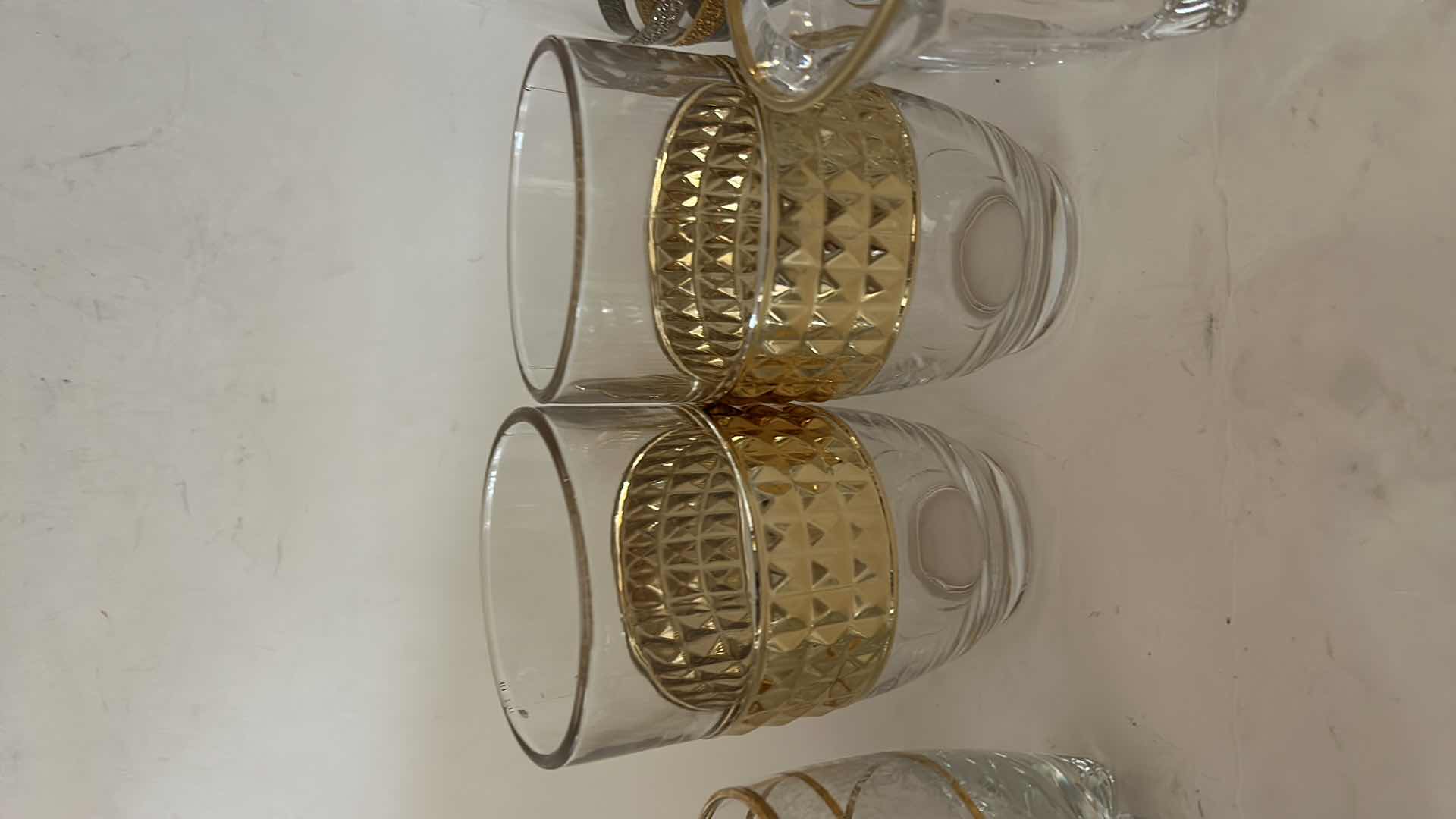 Photo 1 of 14 GOLD TIPPED GLASSWARE