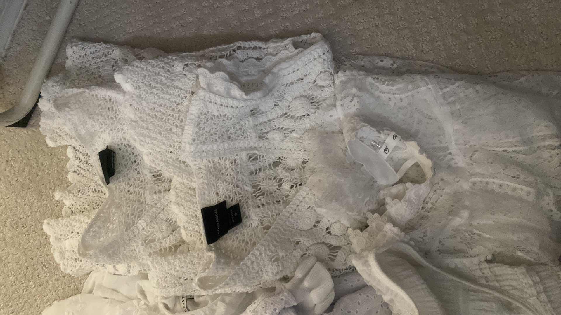 Photo 1 of 11-WOMEN’S WHITE CROCHET TOPS