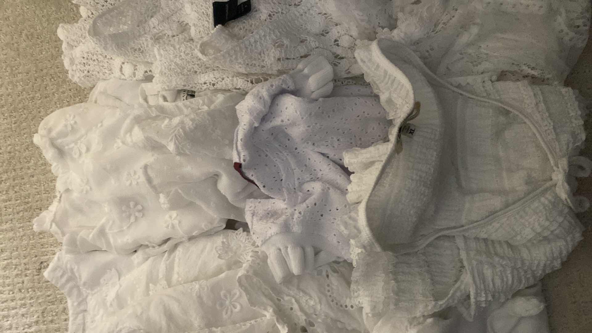 Photo 1 of 11-WOMEN’S WHITE CROCHET TOPS
