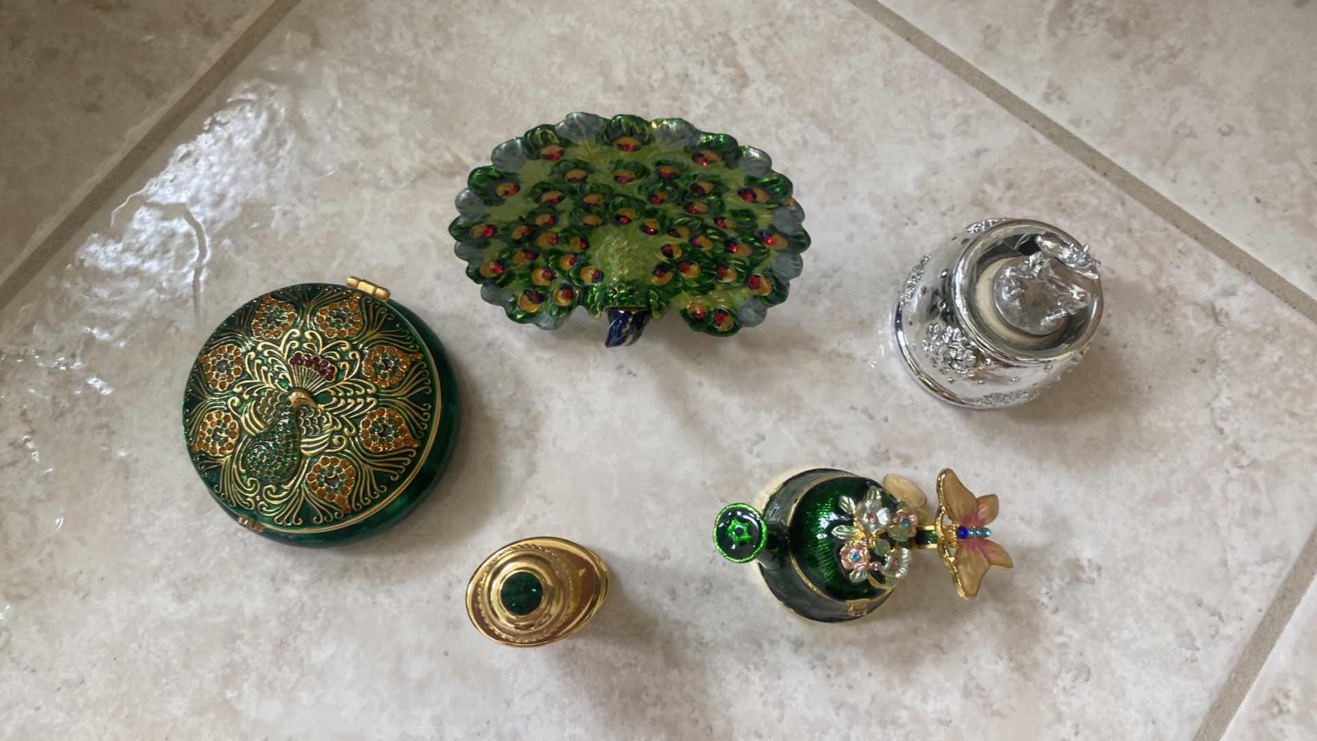 Photo 1 of TRINKET DISHES AND BOTTLES 5 PIECES