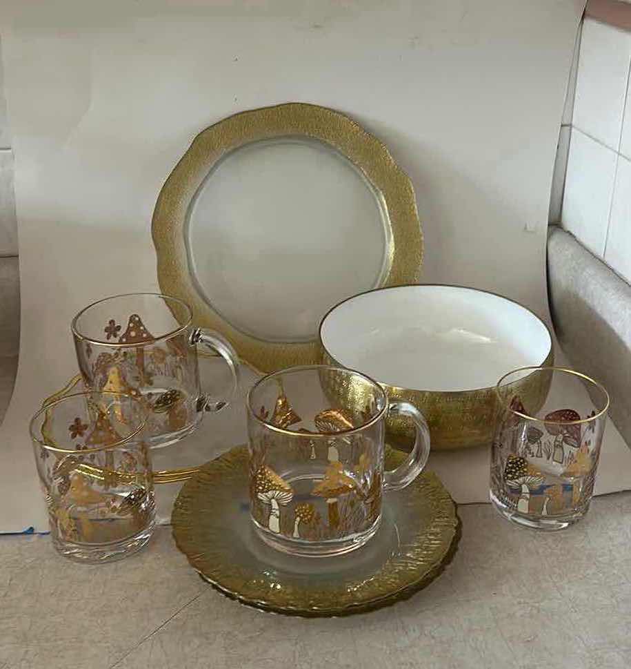 Photo 1 of 11PC GOLD PLATES, MUGS AND MORE