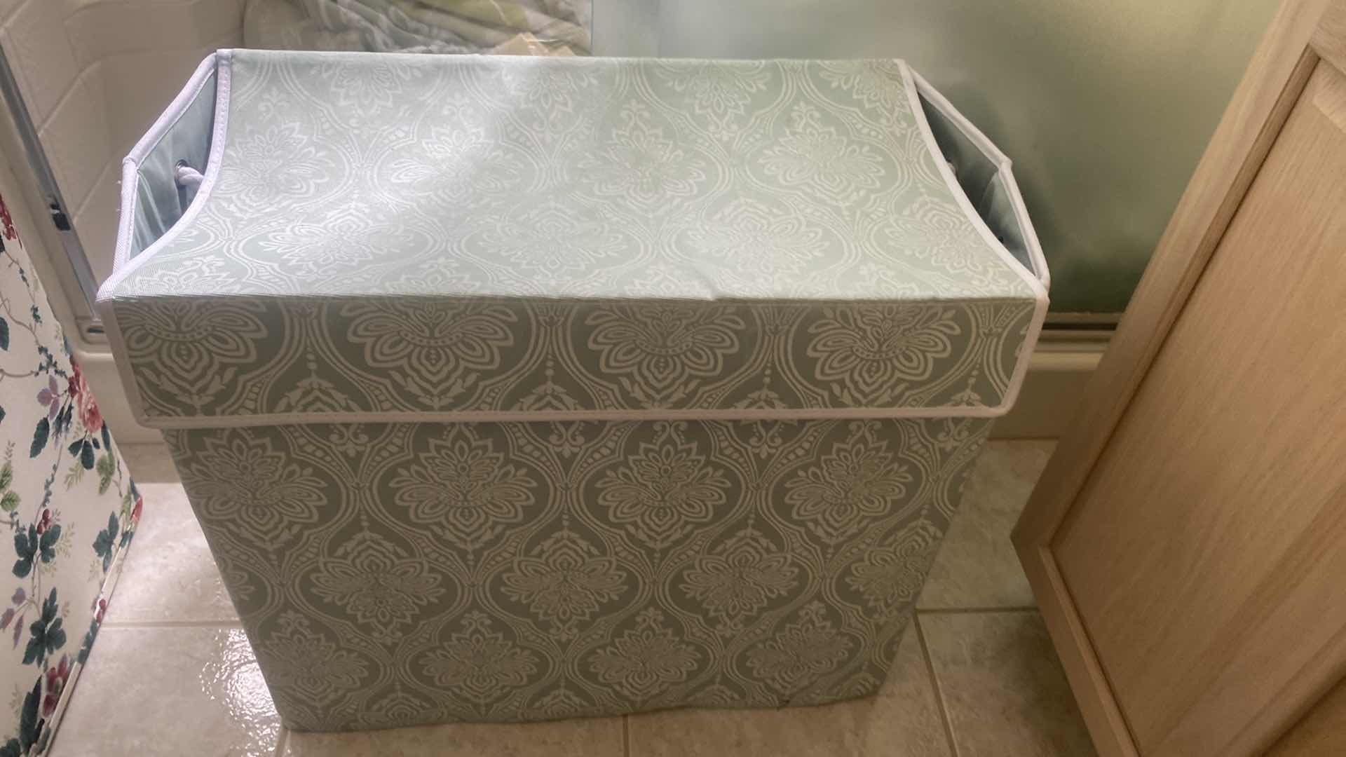 Photo 1 of FABRIC LAUNDRY HAMPER & 5 STORAGE BOXES