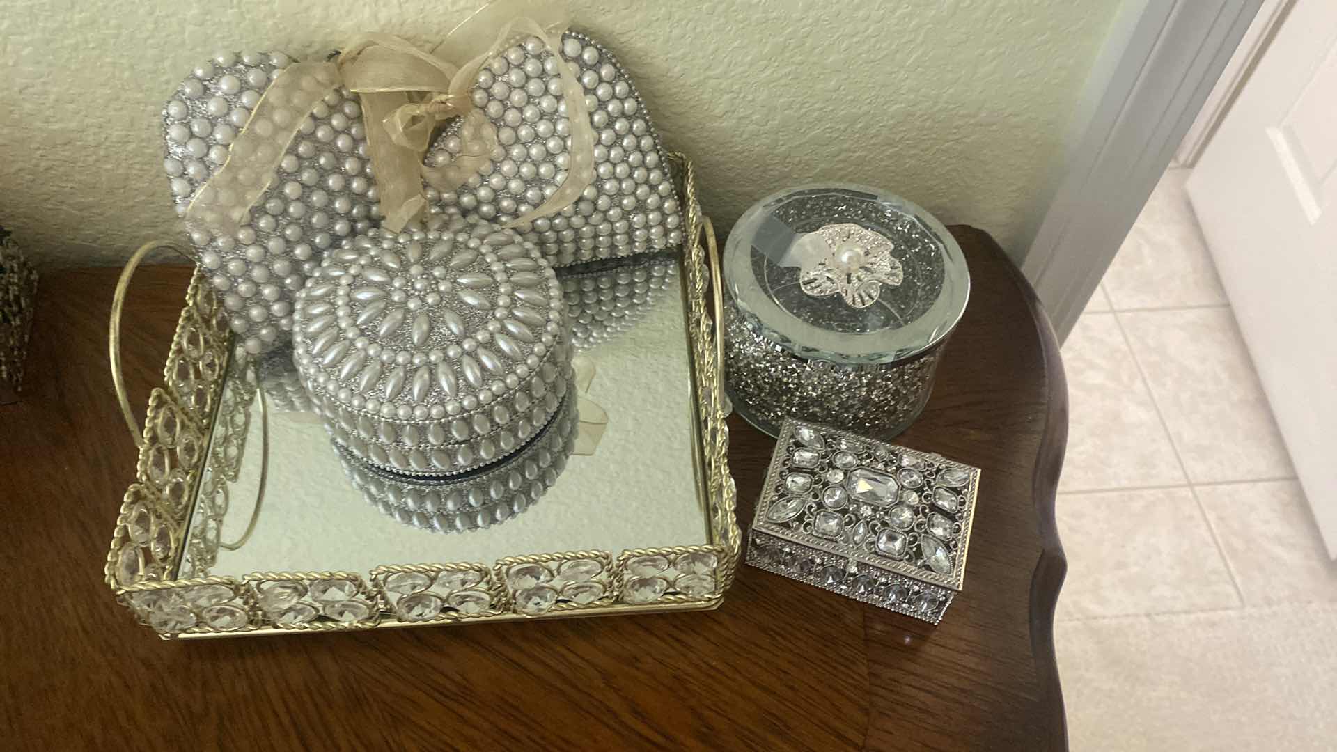 Photo 1 of VANITY TRAY WITH TRINKET BOXES 6 PIECES