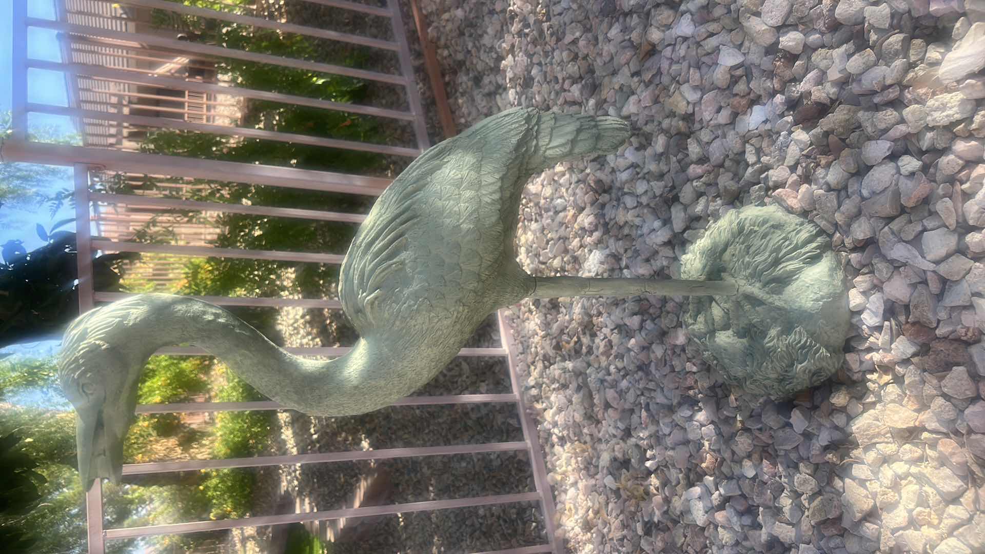 View 2 of BLUE HERON GARDEN STATUE H29”
