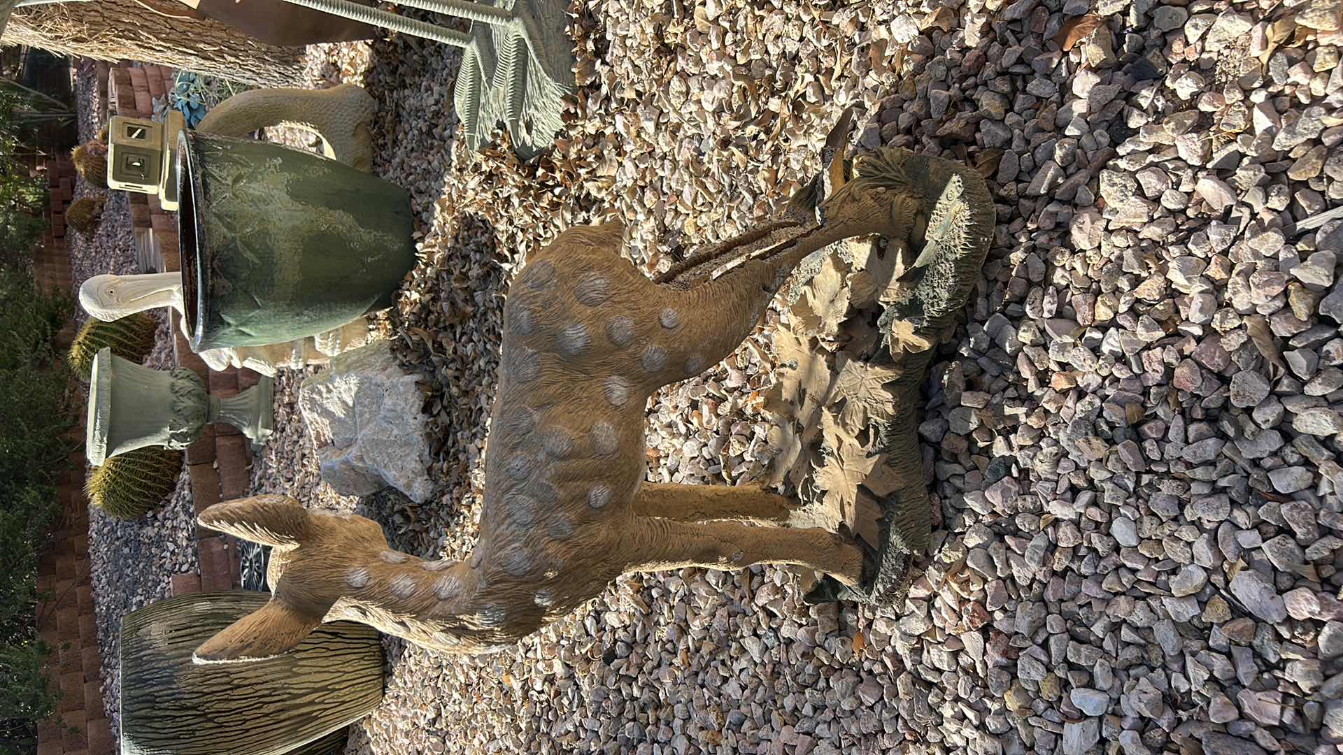 Photo 1 of CAST CONCRETE DEER STATUE H27”