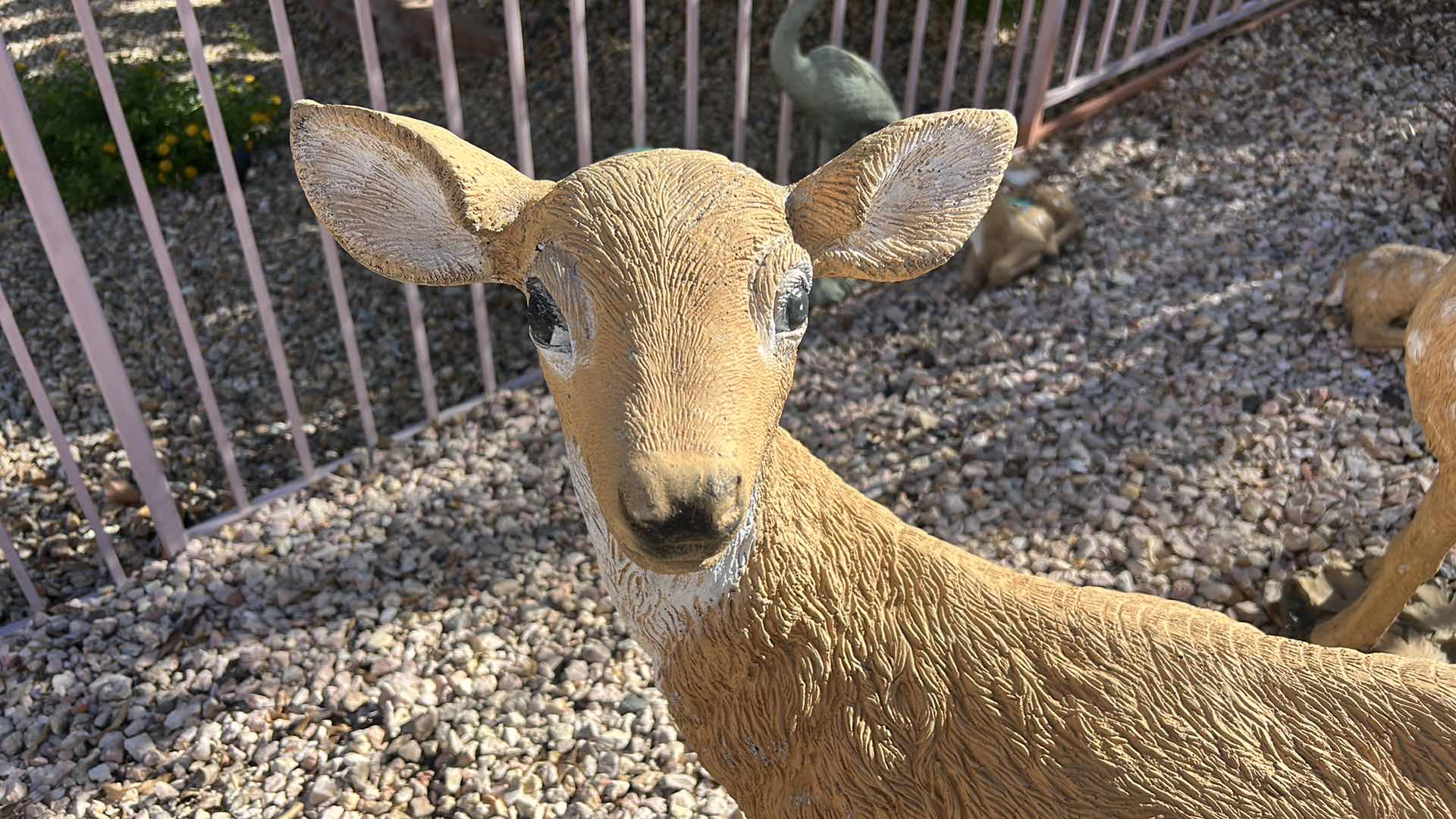 View 3 of CAST CONCRETE DEER STATUE H3’ $350