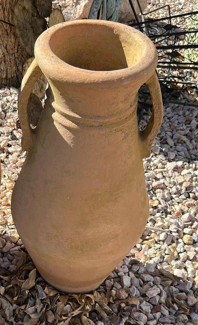 Photo 1 of VINTAGE TERRACOTTA FLOOR VASE H26” $900
