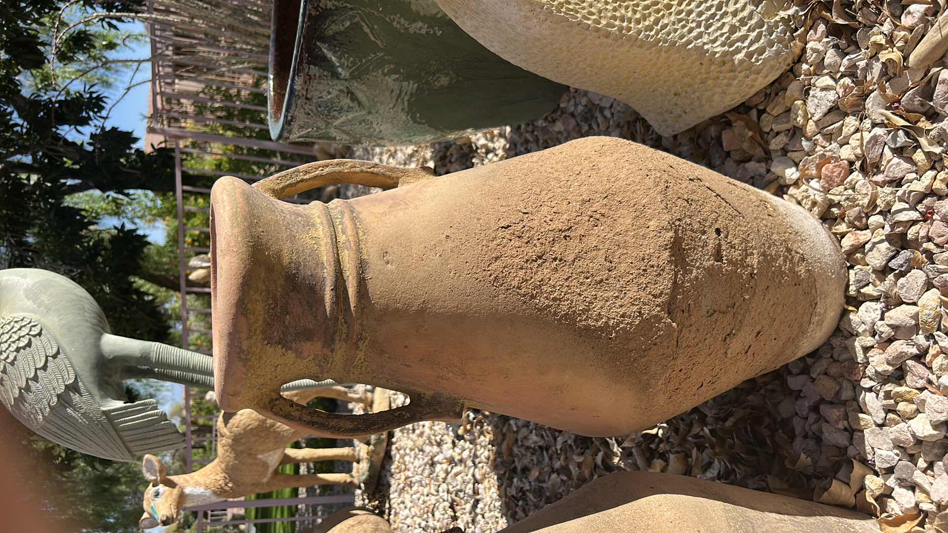 Photo 1 of VINTAGE TERRACOTTA FLOOR VASE H26” $900