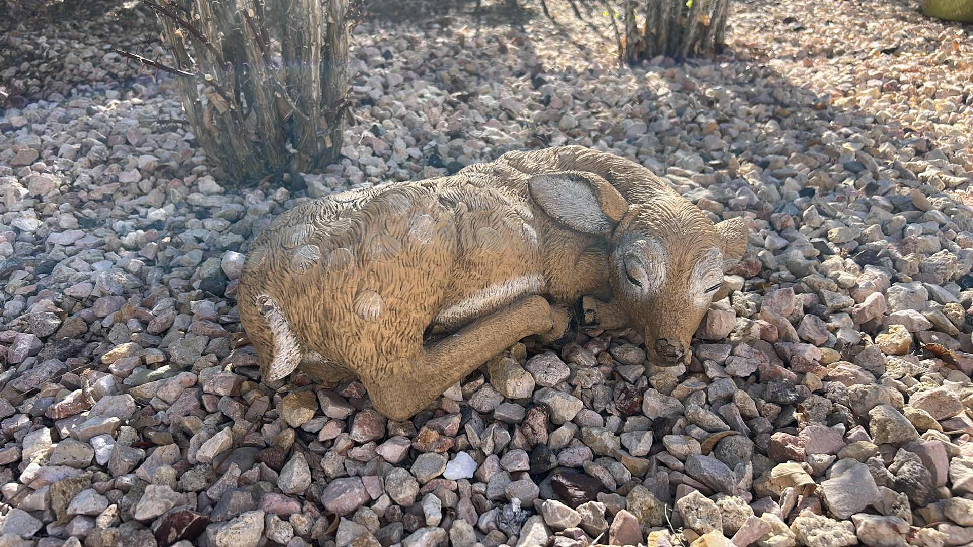 Photo 1 of SLEEPING FAWN CONCRETE GARDEN STATUE $200
