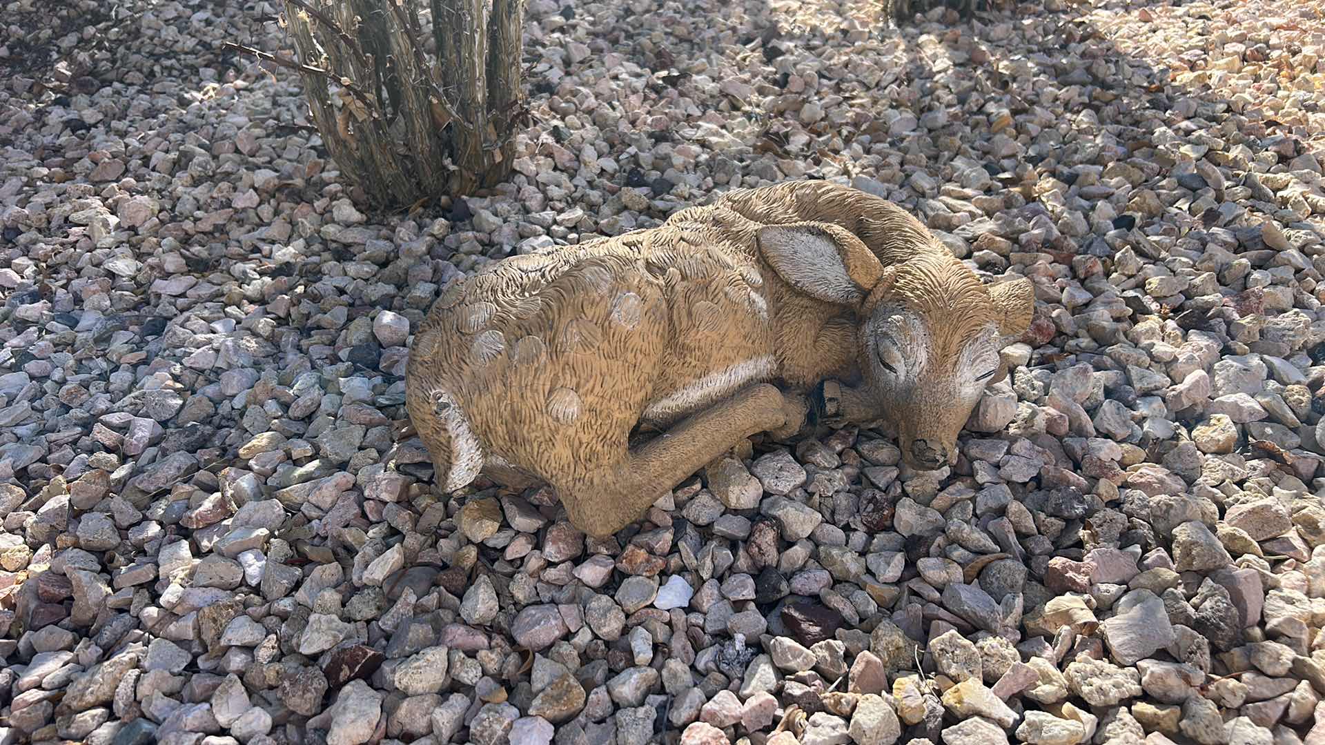 Photo 1 of SLEEPING FAWN CONCRETE GARDEN STATUE $200