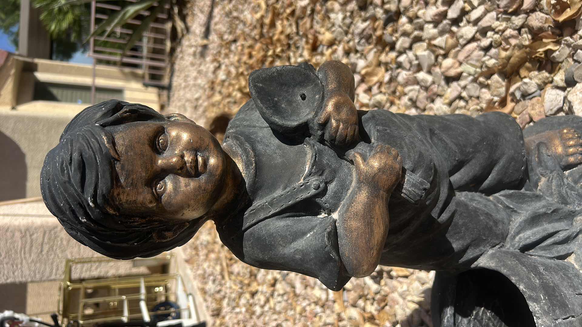 Photo 1 of OUTDOOR DECOR - PLASTER BOY STATUE H22”