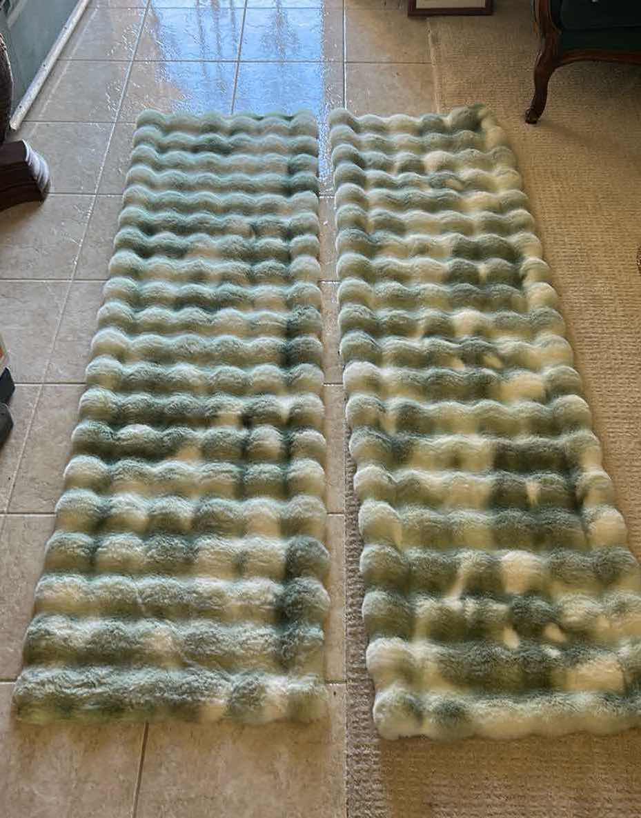 Photo 1 of 2 NEW LEA JADE FAUX FUR RUNNER AREA RUG 20“ X 71“