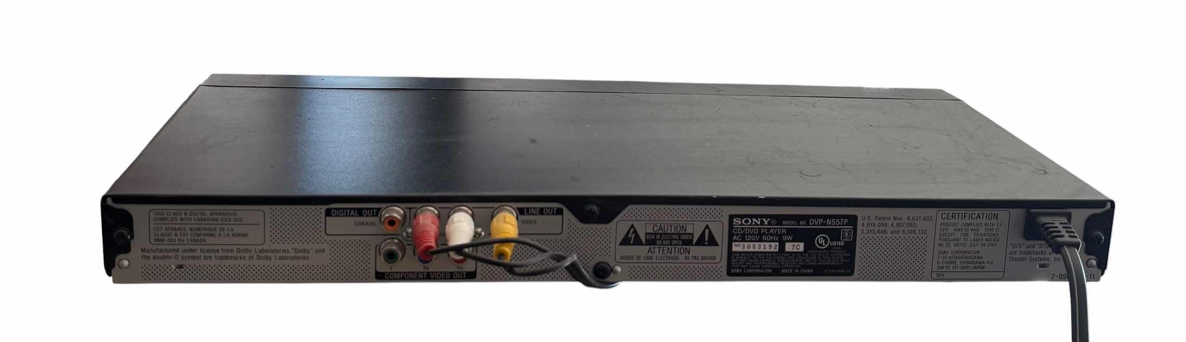 Photo 1 of SONY CD/DVD PLAYER (NO REMOTE)