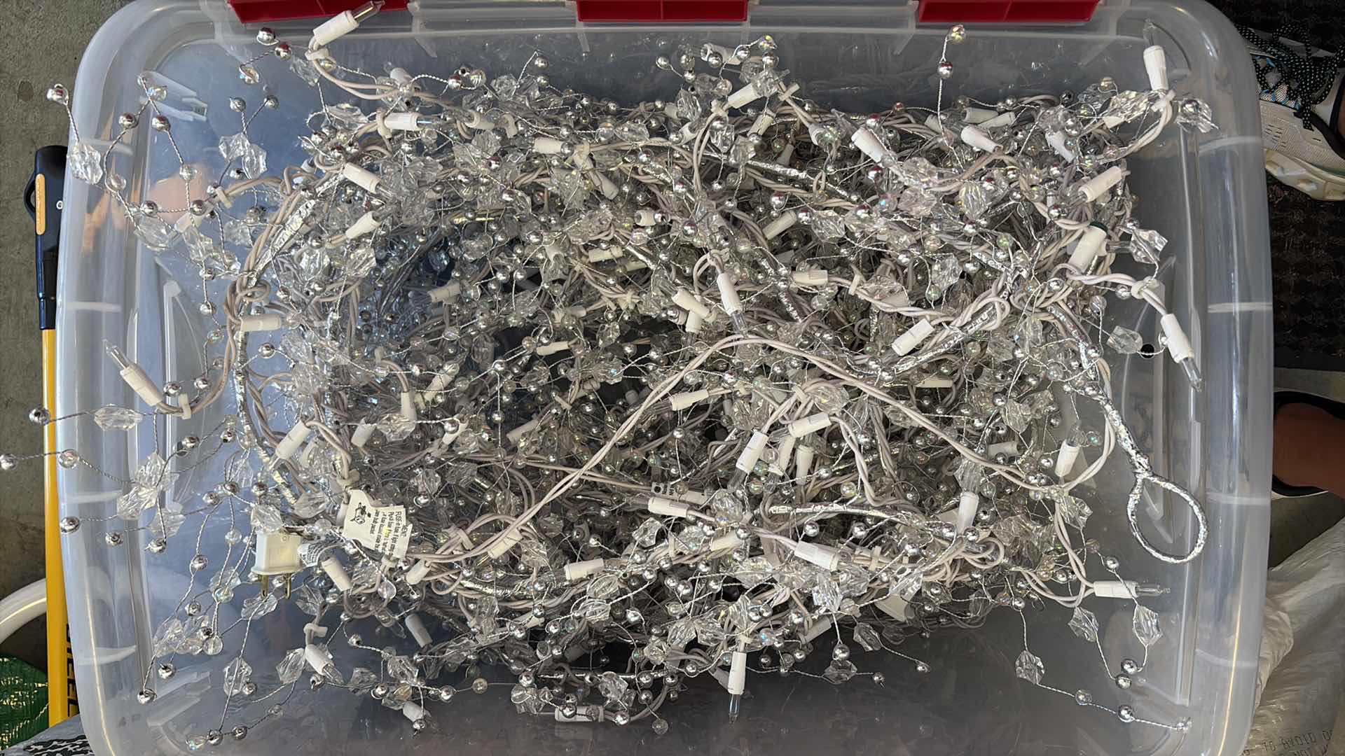 Photo 1 of CHRISTMAS DECOR IN PLASTIC CONTAINERS