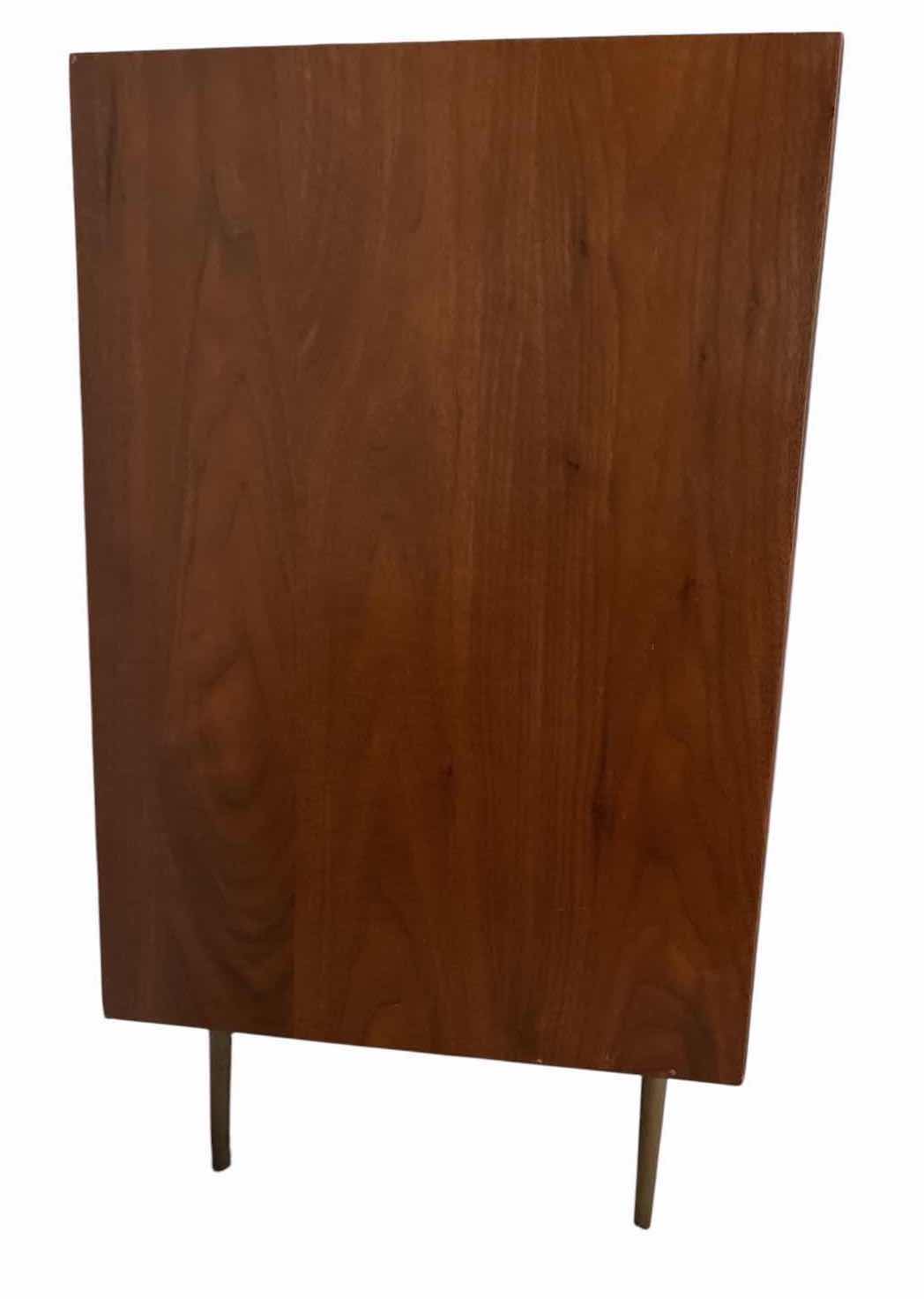 View 3 of MID-CENTURY MODERN STYLE WALNUT FINISH (3) DRAWER DRESSER WITH METAL LEGS AND ROUND METAL PULLS 36”X18”H34”