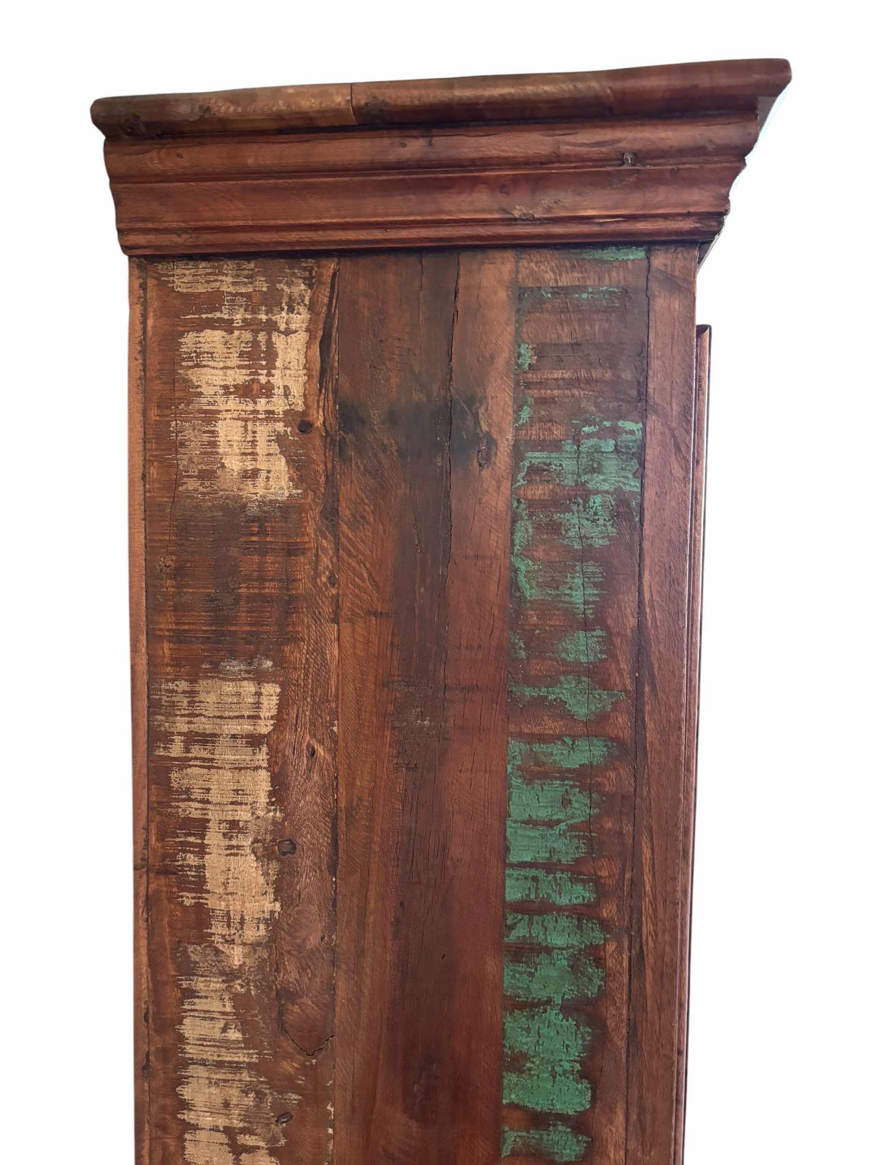 Photo 1 of RUSTIC CHIMNEY CABINET MADE FROM RECLAIMED WOOD WITH SLATTED DOORS 22” X 14” X H68”