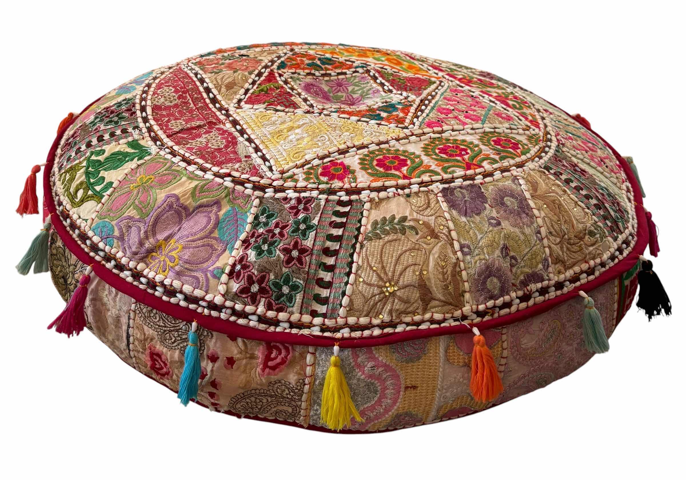 Photo 1 of INDIAN PATCHWORK FLOOR PILLOW D30”