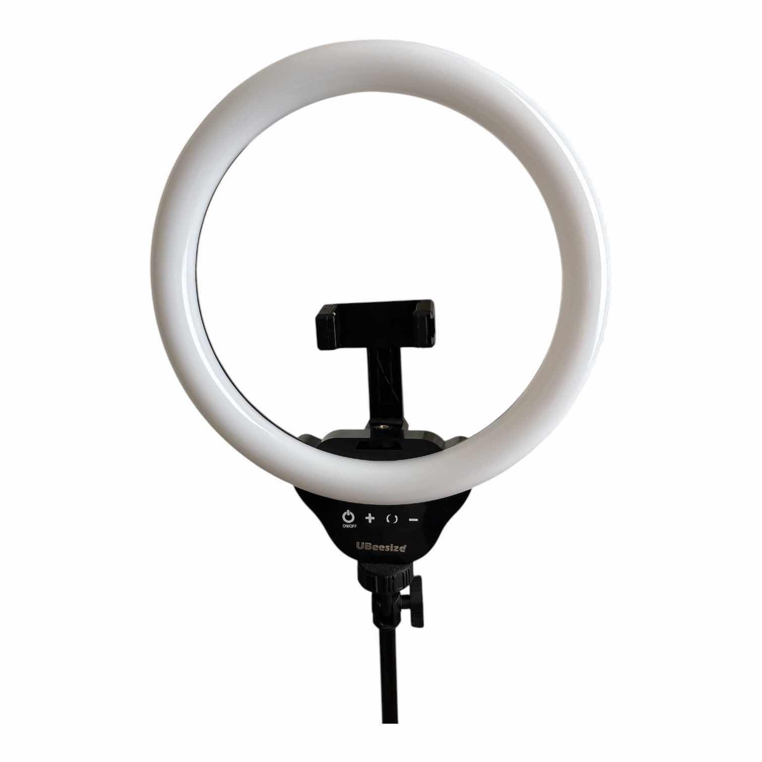 Photo 1 of UBEESIZE LED RING LIGHT WITH ADJUSTABLE TRIPOD AND PHONE HOLDER H52”