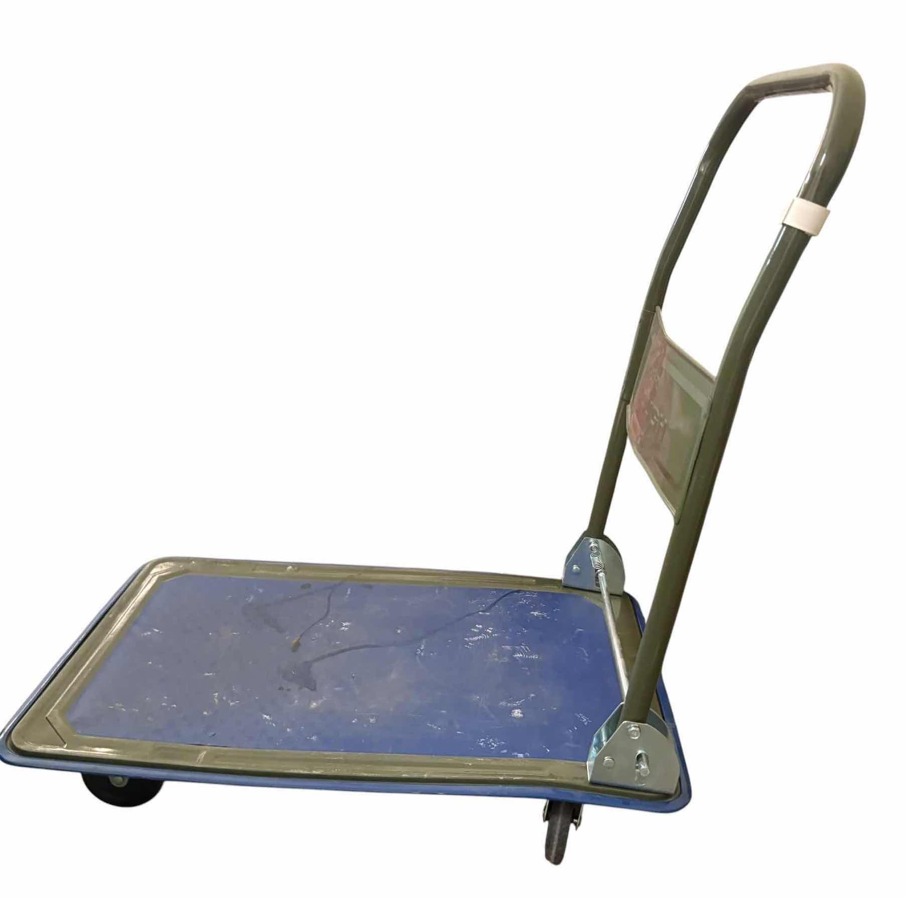 Photo 1 of HYPER TOUGH FOLDING PLATFORM CART WITH STEEL HANDLE AND DURABLE PLASTIC DECK H31.5”