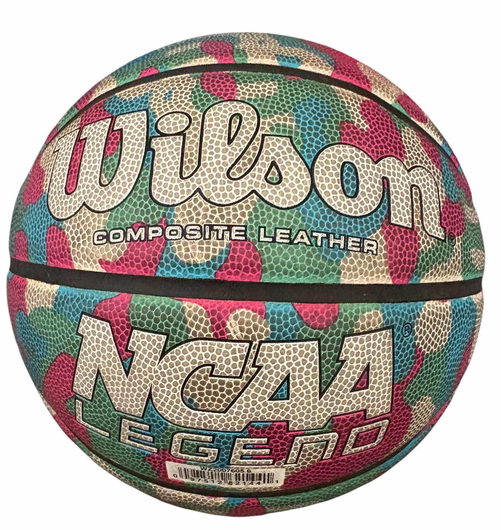 Photo 1 of WILSON NCAA LEGEND COMPOSITE LEATHER BASKETBALL WITH MULTICOLOR CAMO DESIGN