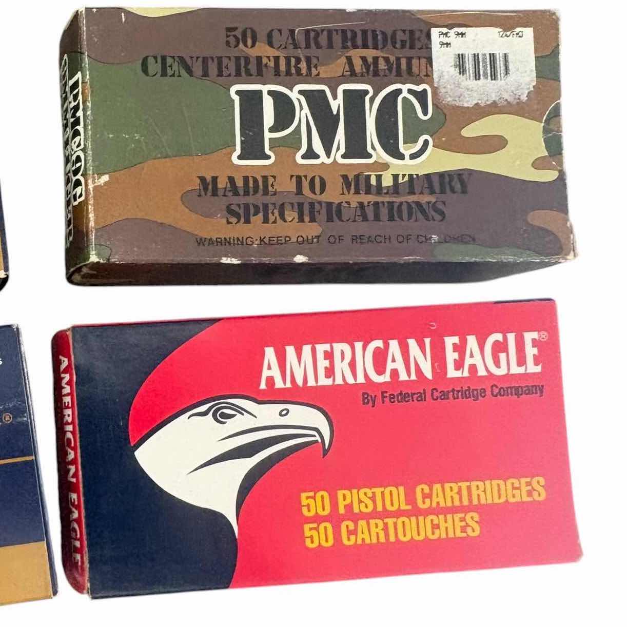Photo 1 of (4)PCS MAGTECH, PMC & AMERICAN EAGLE AMMUNITION .9MM
