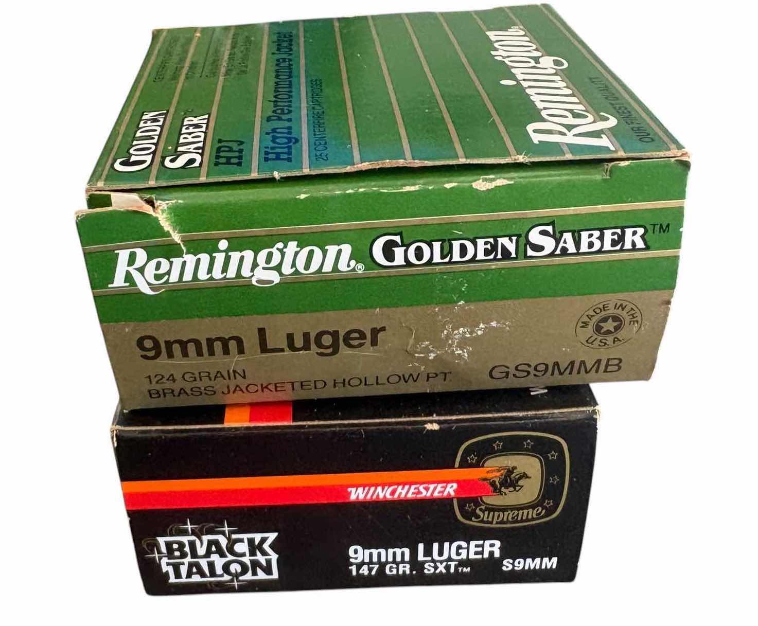 Photo 1 of (3)PCS WINCHESTER & REMINGTON AMMUNITION .9MM LUGER