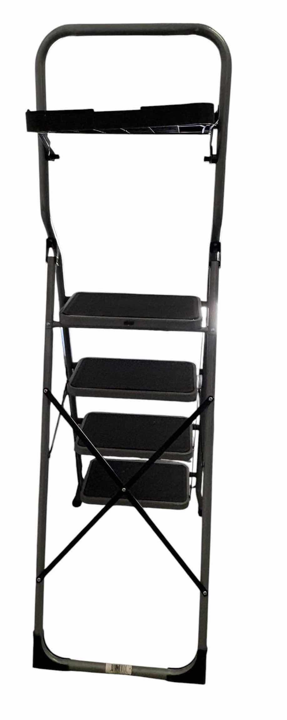Photo 1 of FOLDING METAL STEP STOOL WITH NON-SLIP STEPS & PAINT TRY H62”
