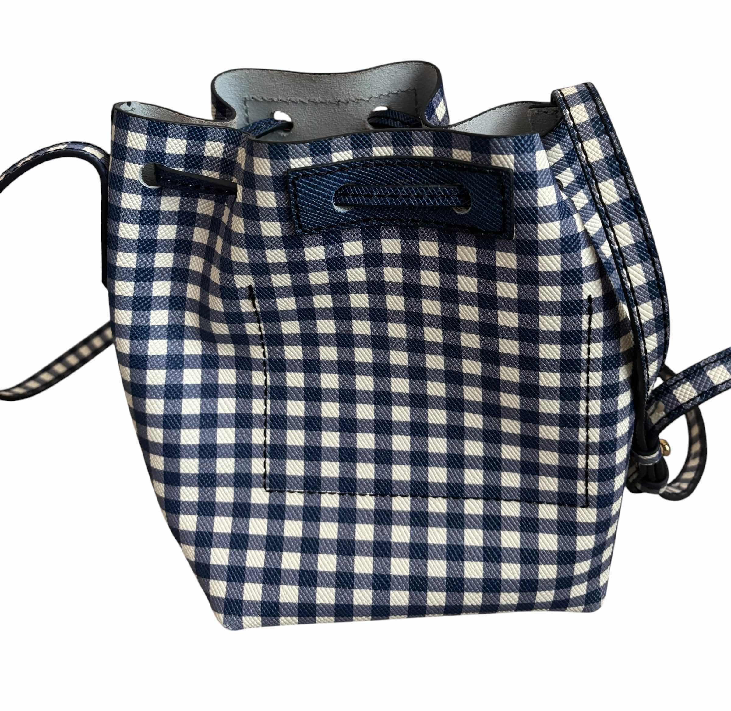 Photo 1 of J CREW GINGHAM PRINT BUCKET BAG