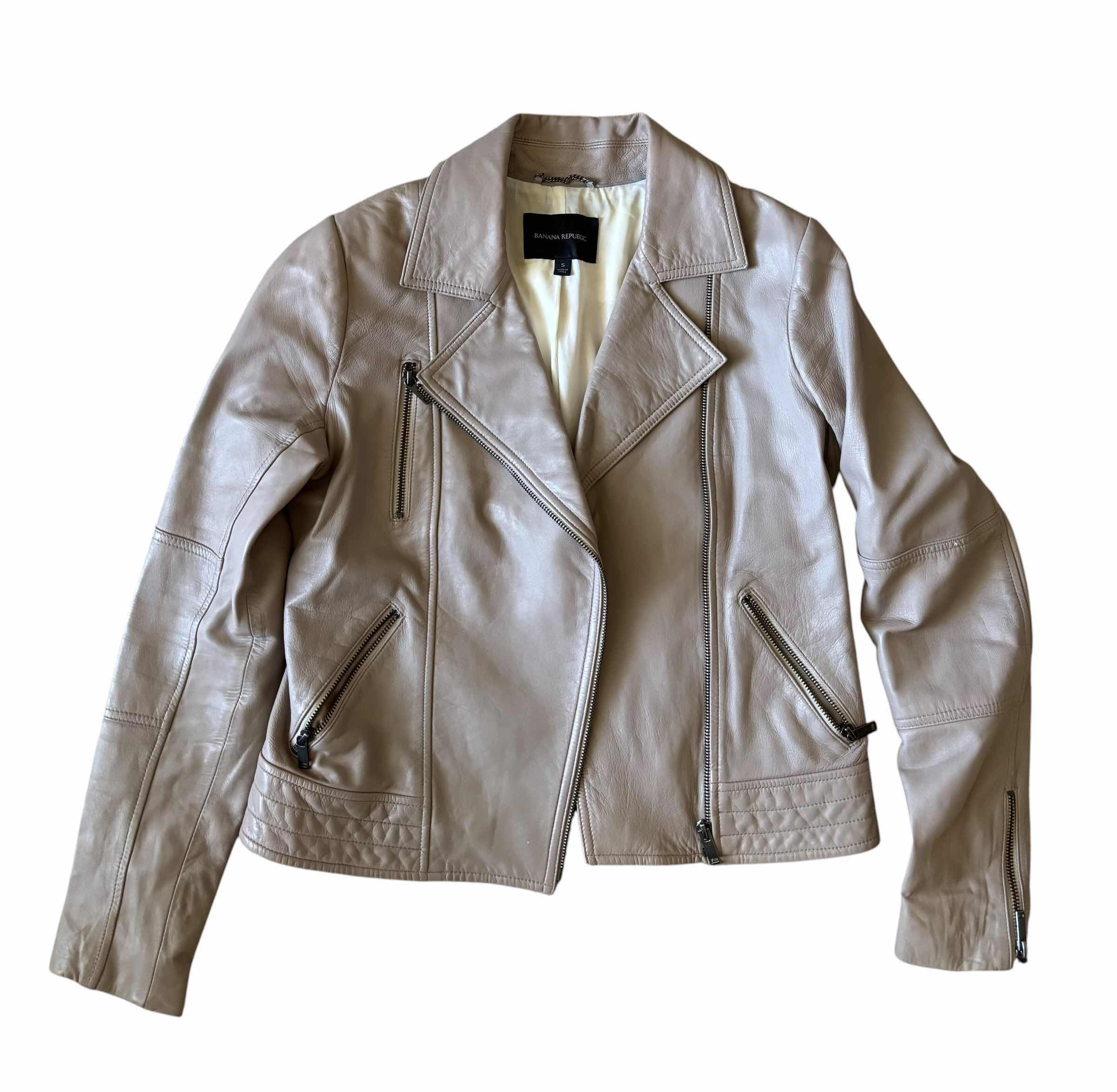 Photo 1 of BANANA REPUBLIC LAMB LEATHER MOTO JACKET SIZE S $230
