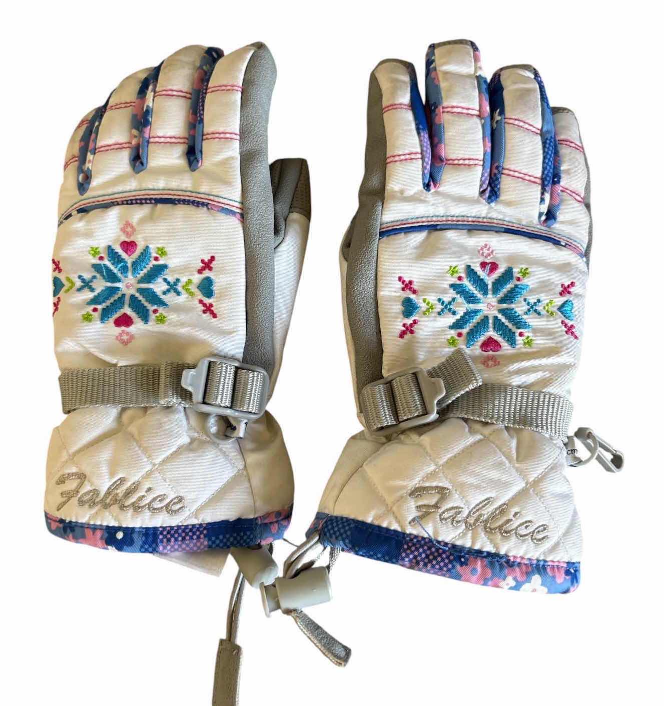 Photo 1 of (2)PCS FABLICE WINTER GLOVES AND RED FLEECE GLOVE SIZE M