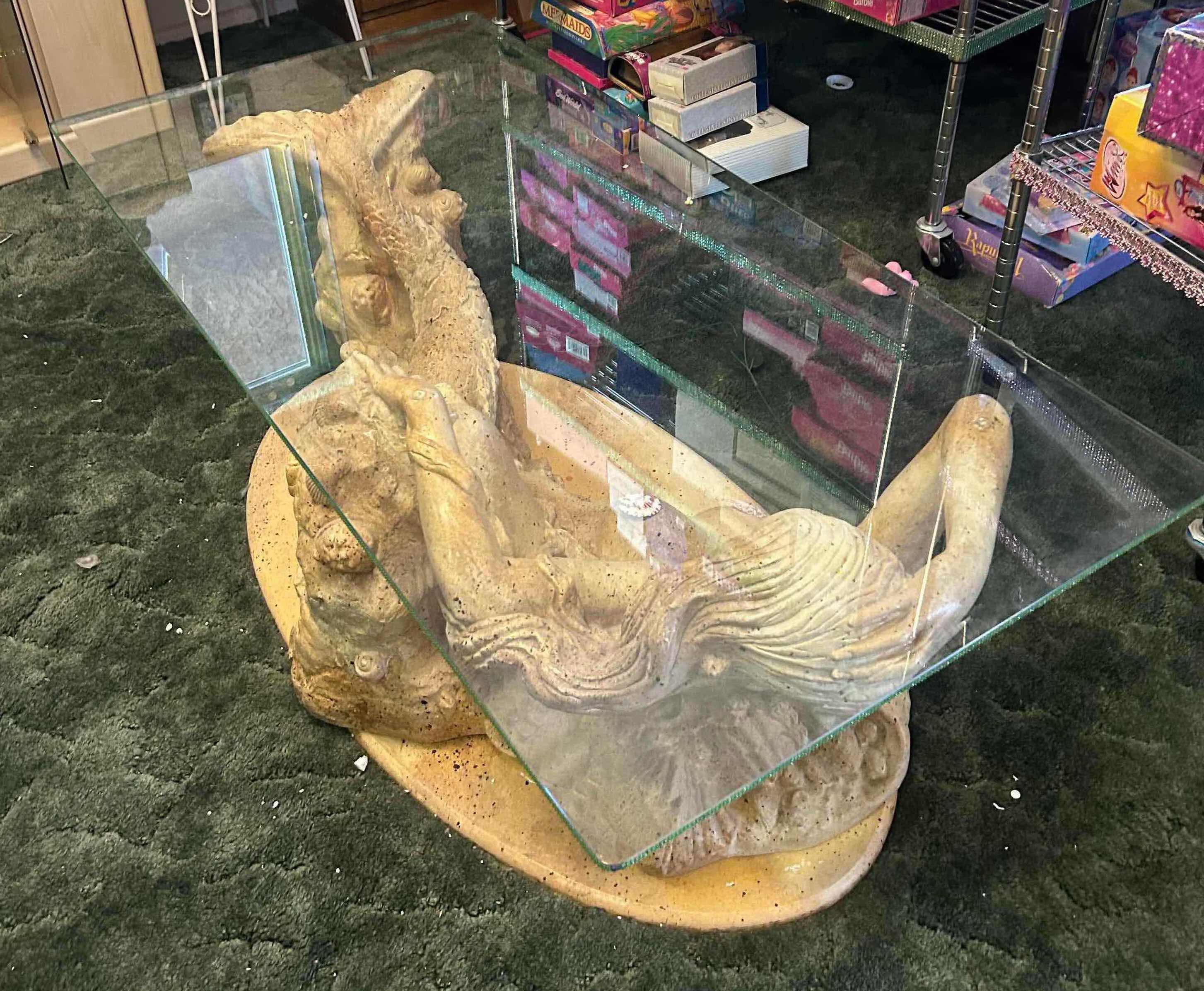 Photo 1 of MERMAID BASE COFFEE TABLE W. GLASS TOP