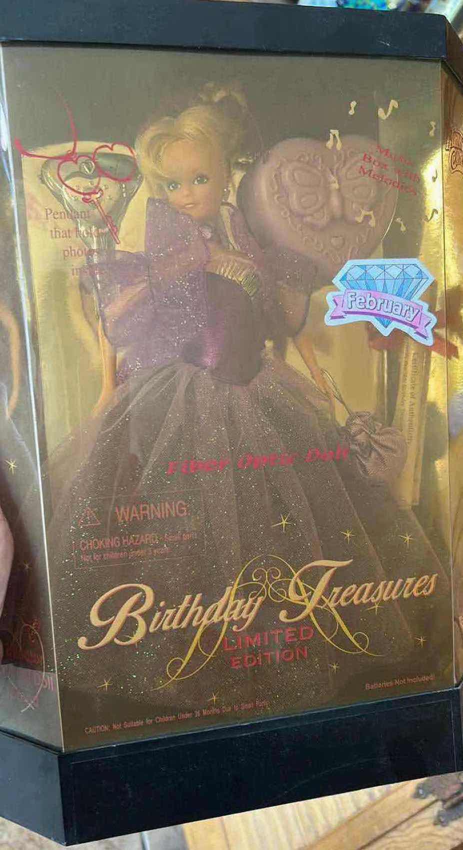 Photo 1 of NIB-VINTAGE FASHION CORNER BIRTHDAY TREASURES FEBRUARY LIMITED EDITION DOLL BY LUCKY IND.