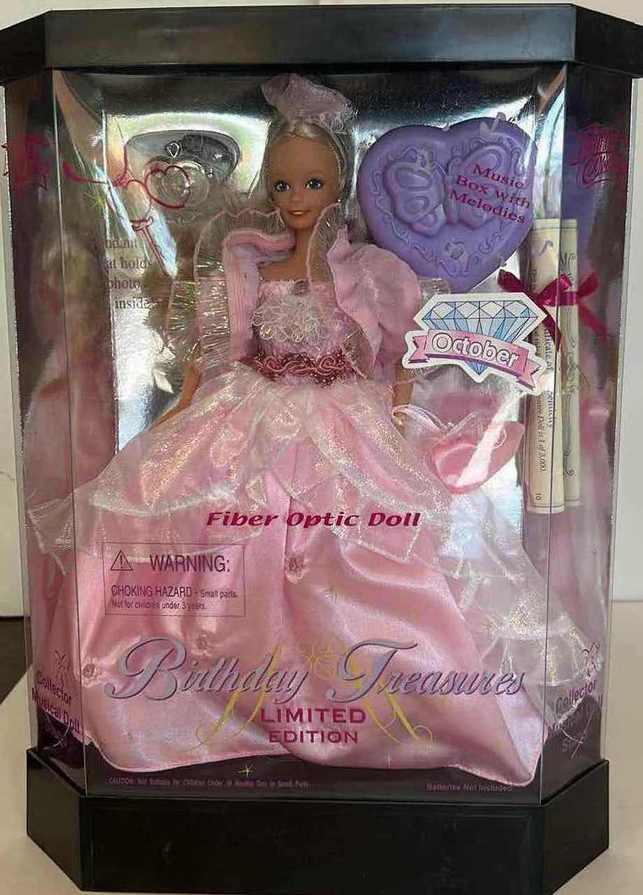 Photo 1 of NIB - VINTAGE FASHION CORNER BIRTHDAY TREASURES OCTOBER LIMITED EDITION DOLL FIBER OPTIC BY LUCKY IND.