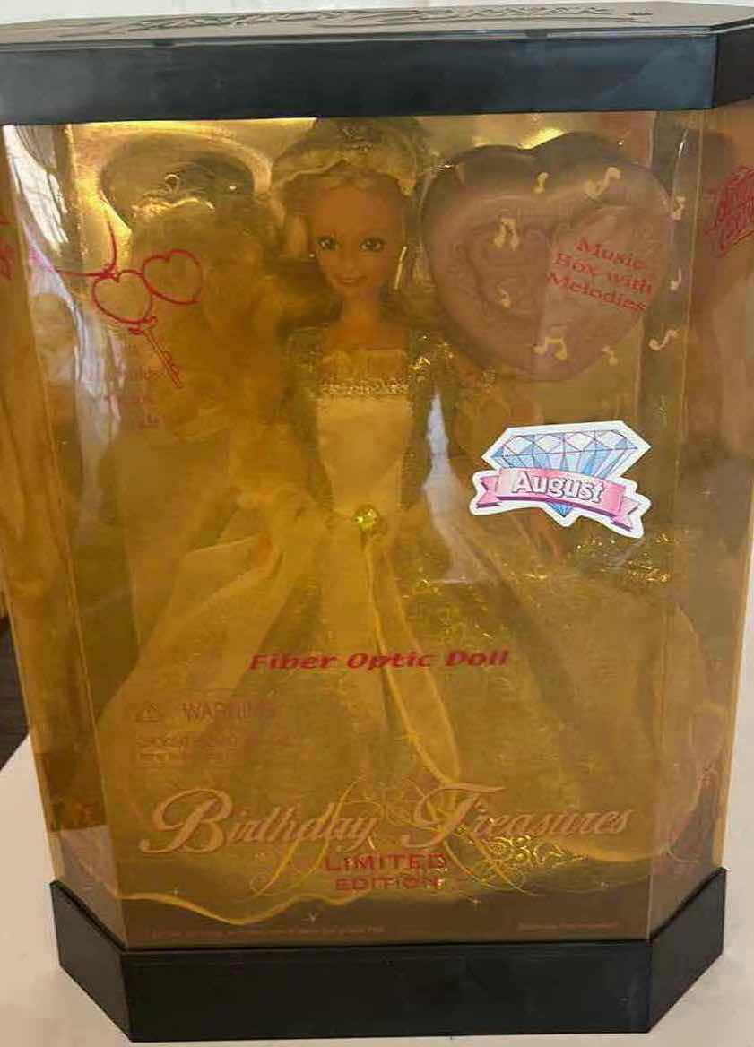 Photo 1 of NIB - FASHION CORNER BIRTHDAY TREASURES “AUGUST” LIMITED EDITION FIBER OPTIC DOLL.