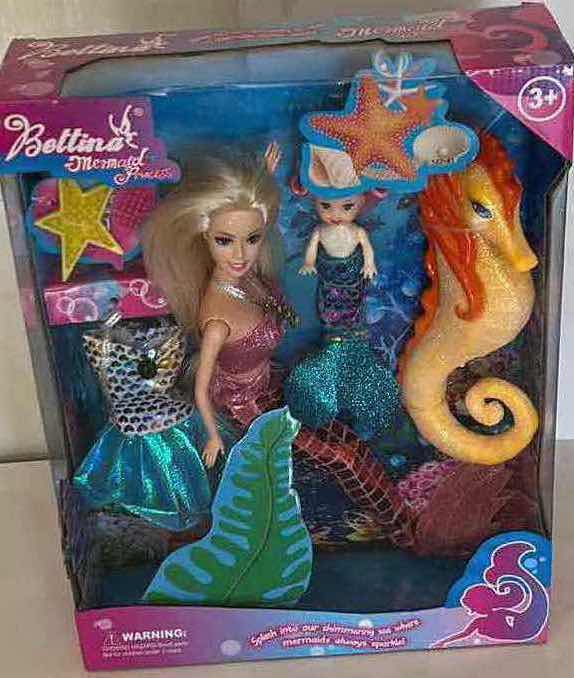 Photo 1 of NIB BETTINA MERMAID PRINCESS DOLL WITH SEAHORSE PLAY GIFT SET.