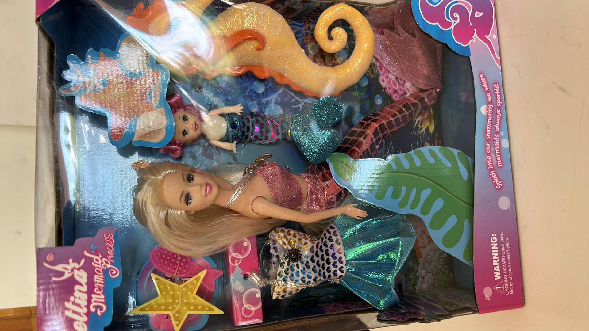 Photo 1 of NIB BETTINA MERMAID PRINCESS DOLL WITH SEAHORSE PLAY GIFT SET.