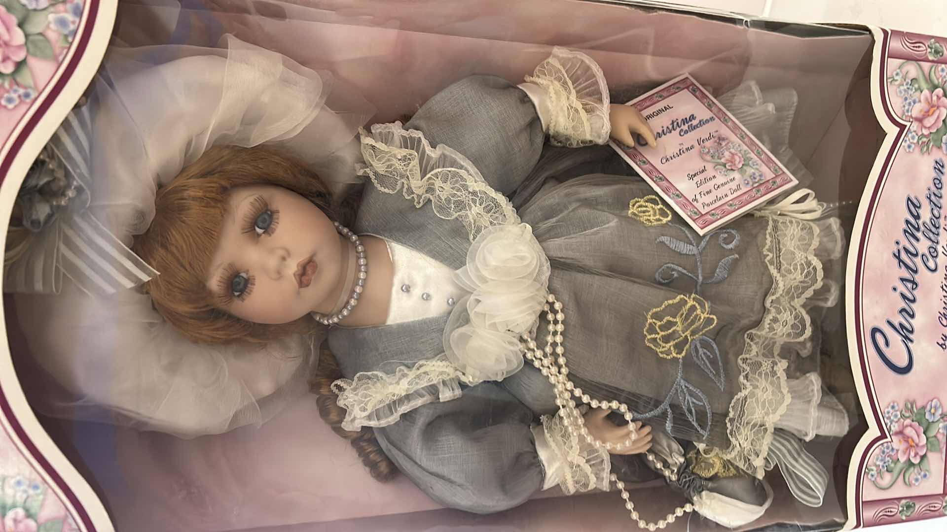 Photo 1 of NIB VINTAGE 1998 TIMELESS TREASURES "CHRISTINA COLLECTION" 16” LIMITED EDITION FINE PORCELAIN DOLL