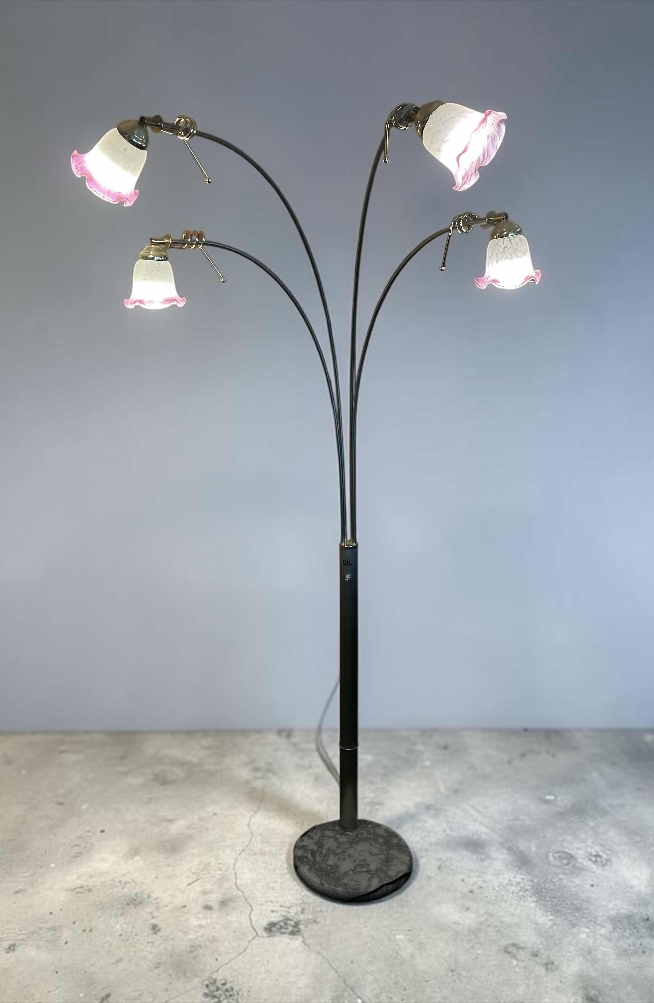 View 1 of 7’ OK LIGHTING MID-CENTURY, MODERN VINTAGE MULTI ARM, ARCHED FLOOR LAMP H