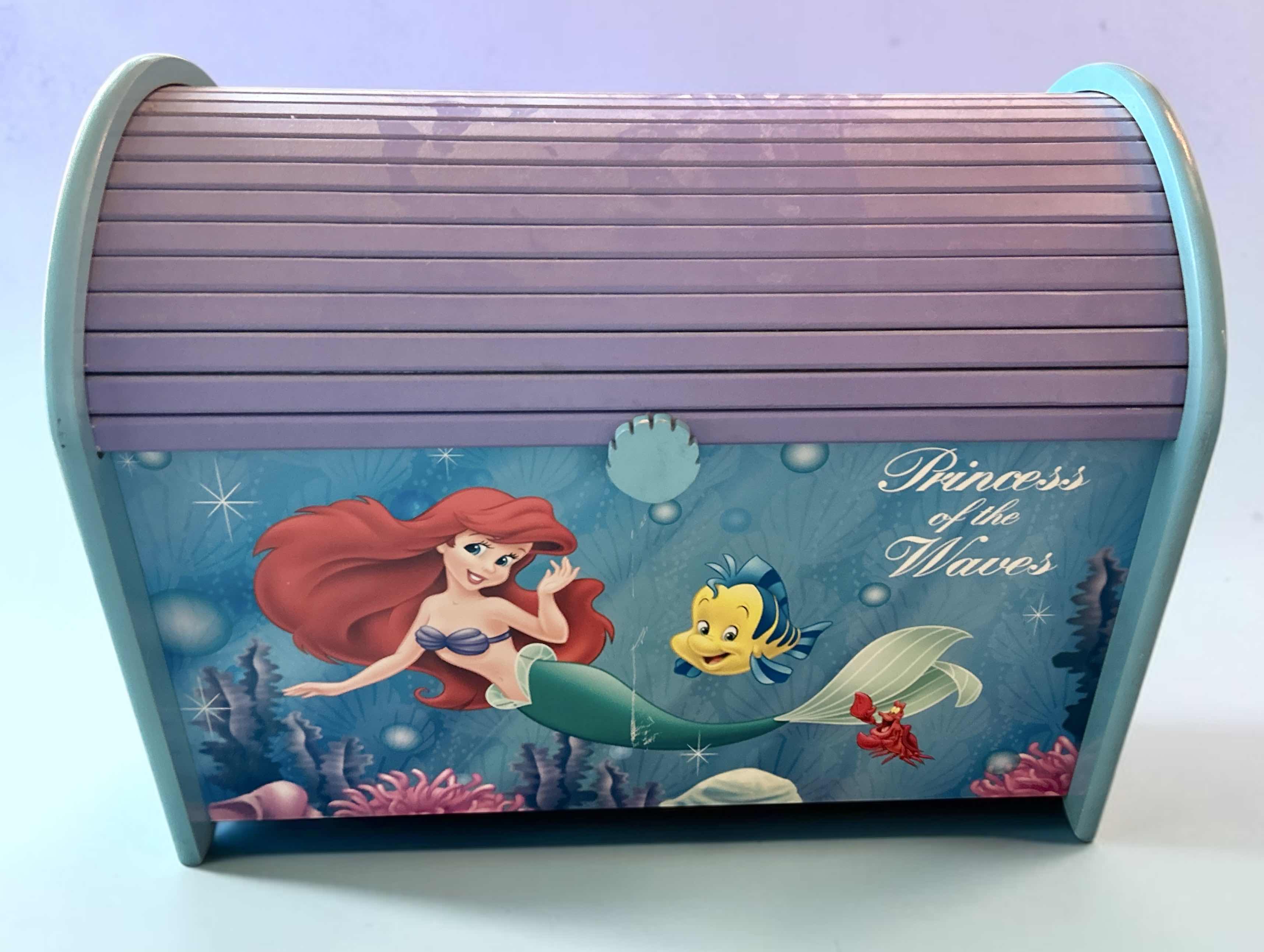 Photo 1 of DISNEY THE LITTLE MERMAID "PRINCESS OF THE WAVES" ROLL-TOP TOY BOX