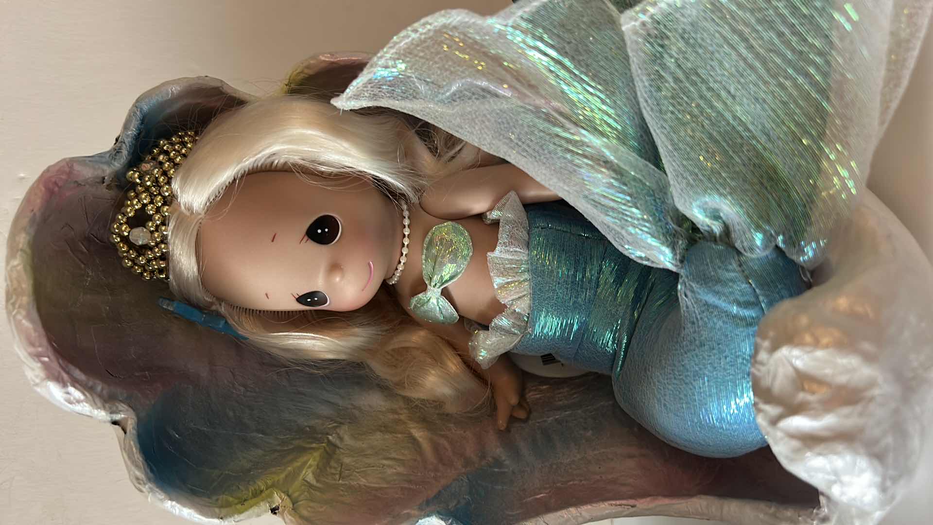 Photo 1 of 2 VINTAGE DISNEY THE LITTLE MERMAID "TIMELESS ARIEL IN SHELL" COLLECTIBLE MERMAID DOLLS  H10” $120