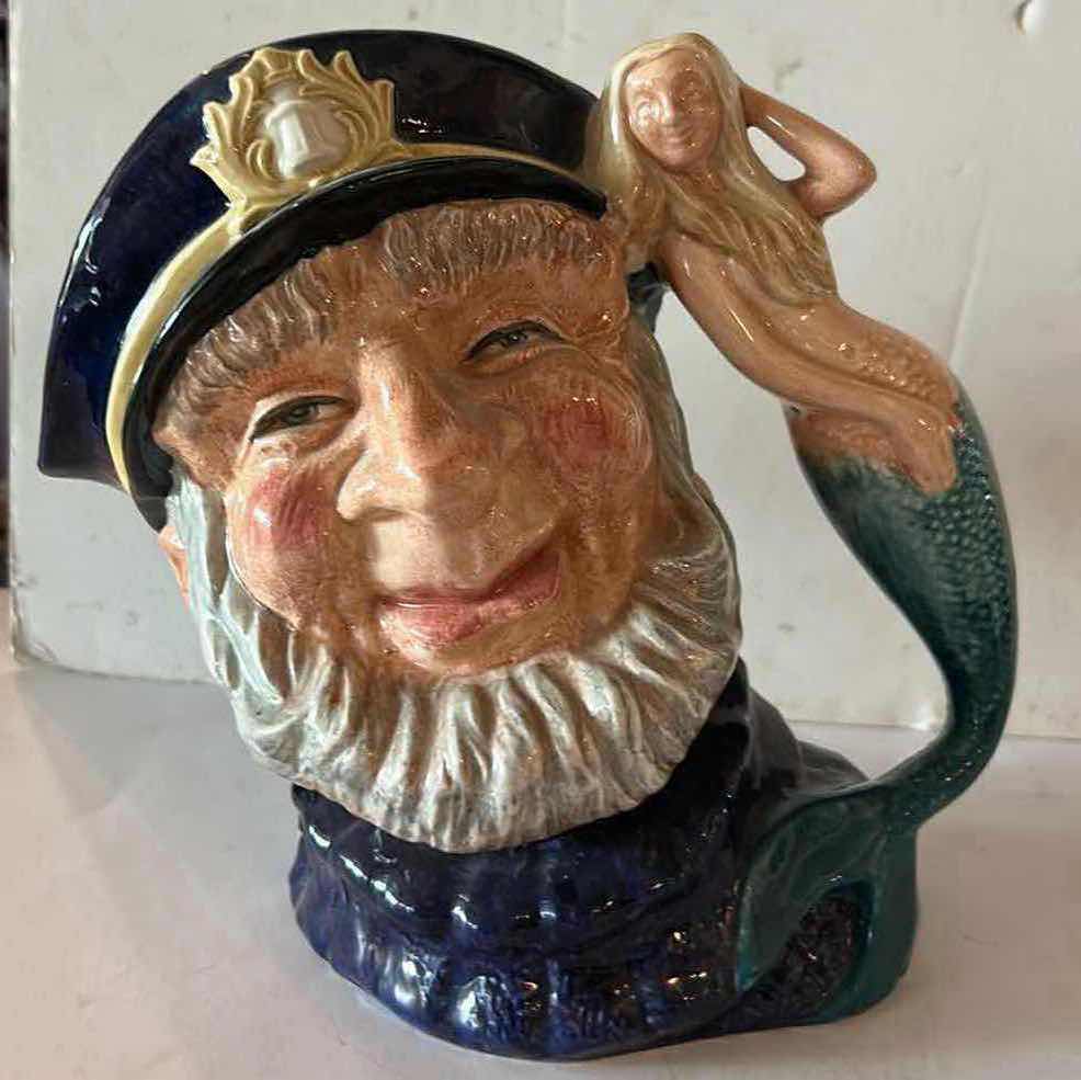 Photo 1 of ROYAL DOULTON "OLD SALT" TOBY JUG WITH MERMAID HANDLE  H7.5”